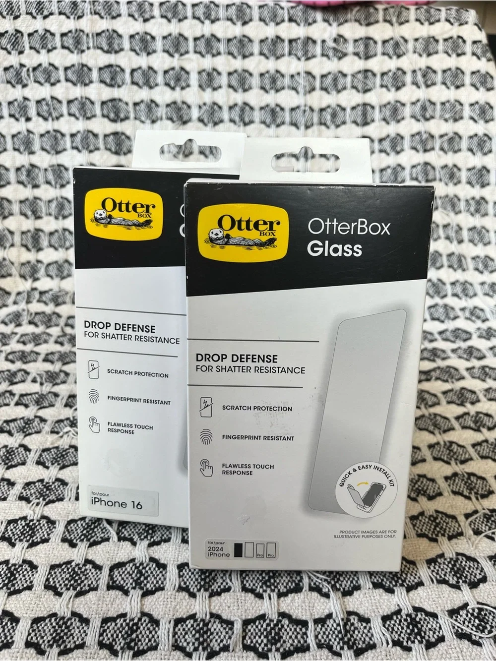 OtterBox Glass Screen Protector 2-Pack iPhone 15 16 Clear New